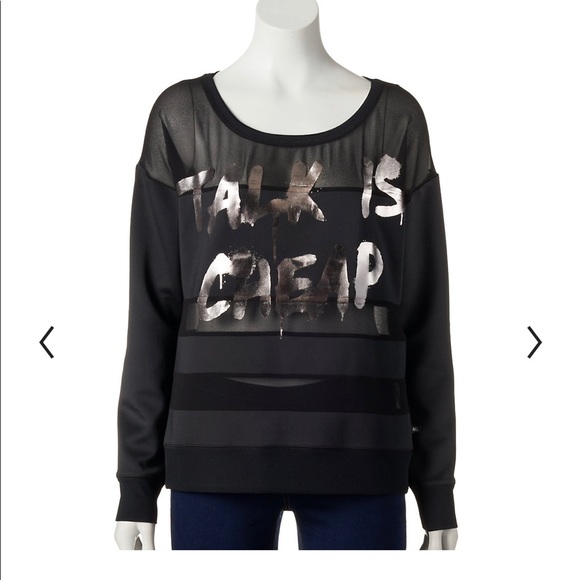 Rock & Republic "Talk is Cheap" Scuba Sweatshirt - Women's - Picture 1 of 4